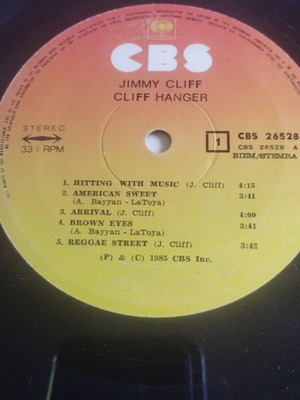 Jimmy Cliff Cliff Hanger LP άλμπουμ, ρέγκε