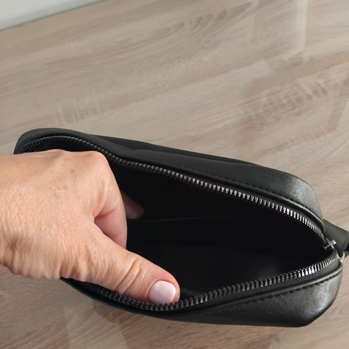 Blue Mount μαύρο ανδρικό τσαντάκι ώμου καινούργιο, eco-leather