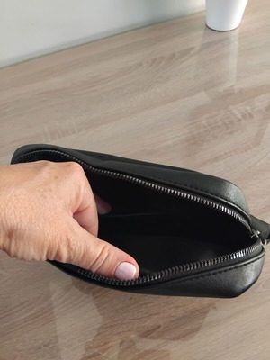 Blue Mount μαύρο ανδρικό τσαντάκι ώμου καινούργιο, eco-leather