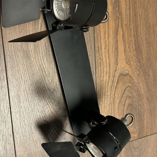 Spotlight black matte metal double ceiling and wall light like new
