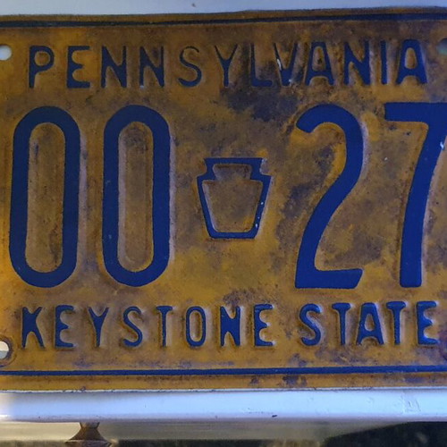 American Pennsylvania Car License Plate 1978 used