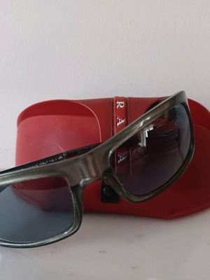 Prada men's sunglasses like new, gray with case and authenticity papers