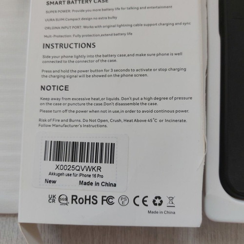 iPhone 16 Pro Power Case new, 7000 mAh battery