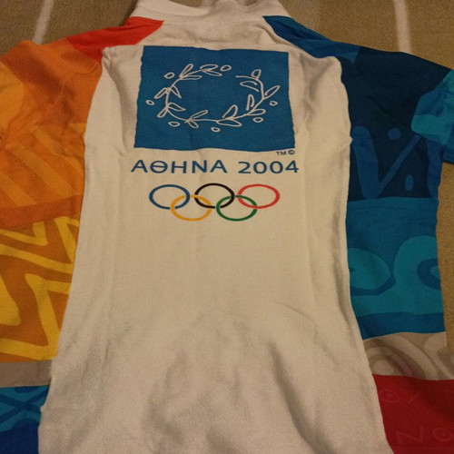 Olympic Games 2004 outfit used, set with hat, pants and t-shirts