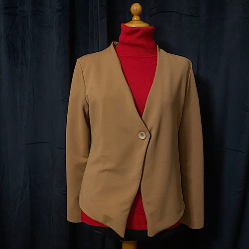 Women's spring jacket used, tan color, S/M size