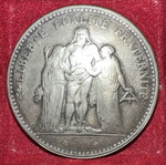 5 Francs 1875 copy new