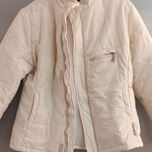 Quilted jacket used, ecru color, size XL fitting M-L