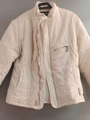 Quilted jacket used, ecru color, size XL fitting M-L