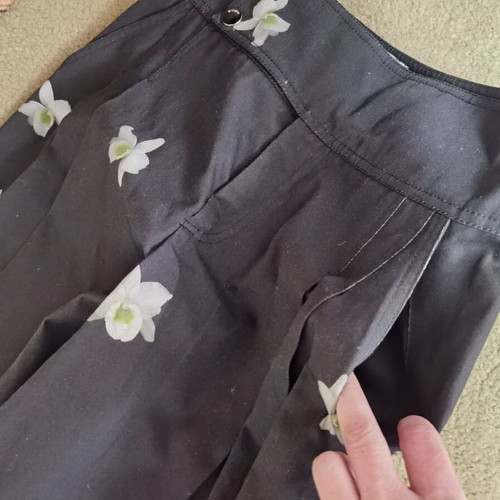 Pinko Sicilia XS pants new wide-leg with orchid print