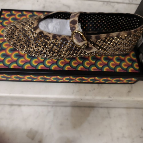 Kurt Geiger Ballet Flats New Brown and Gold