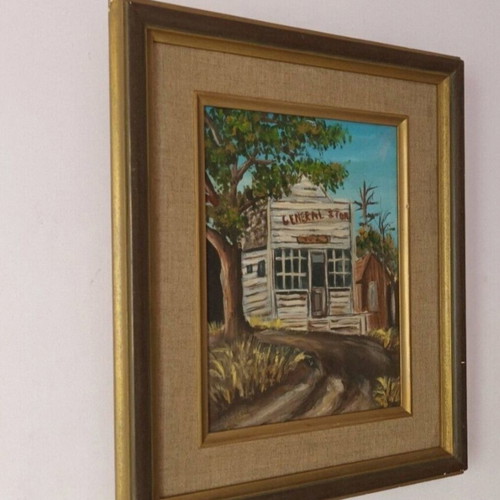 Oil painting used, signed, framed 50x42 cm