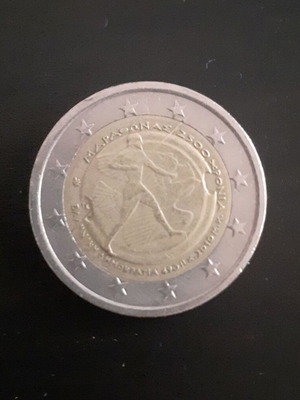 2 euro coin used, Greece 2010 Marathon 2500 years