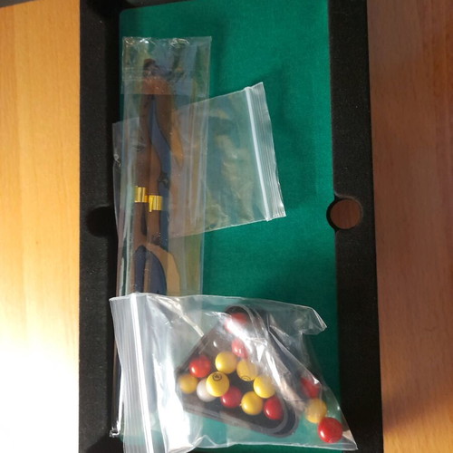 Small decorative billiard table like new with its box