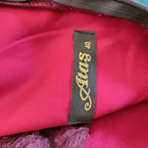 Maxi dress like new, burgundy with glitter, size 40