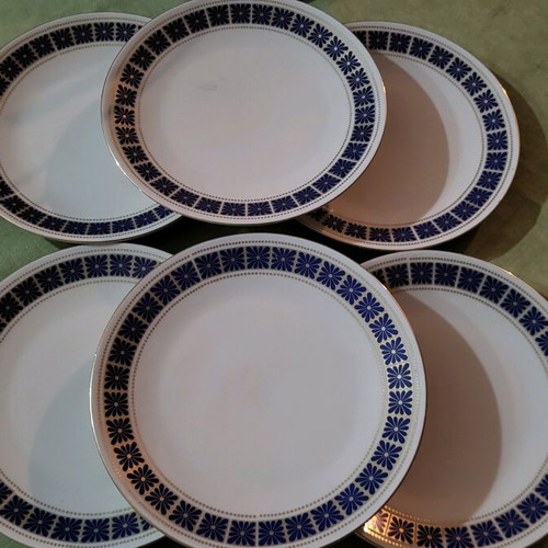 Scherzer Bavaria porcelain dessert plates like new, set of 6