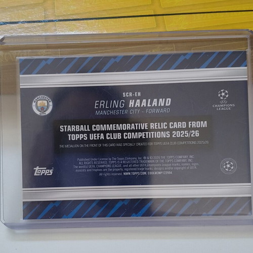 Erling Haaland Starball Relic Manchester City Topps 2025-26