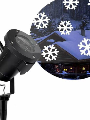 Εξωτερικός προβολέας LED λευκές χιονονιφάδες με κίνηση νέος