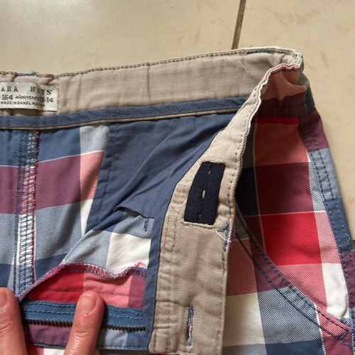Ativo Teen Fabric Checked Bermuda Like New, Size 164 cm