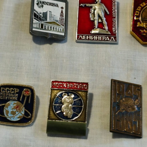Soviet Era Pins Collection like new, 34 pieces