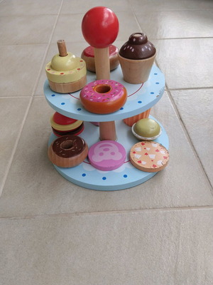 Wooden sweets stand toy used