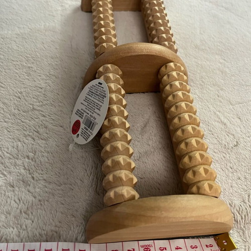 Wooden foot massager with double rollers Jumbo new