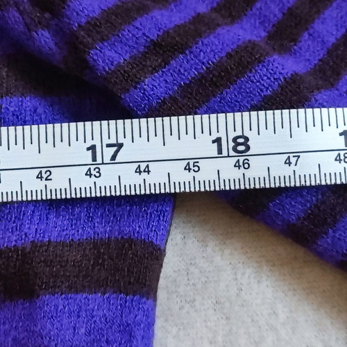 Laurèl Striped Knit Blouse size S like new, brown and purple
