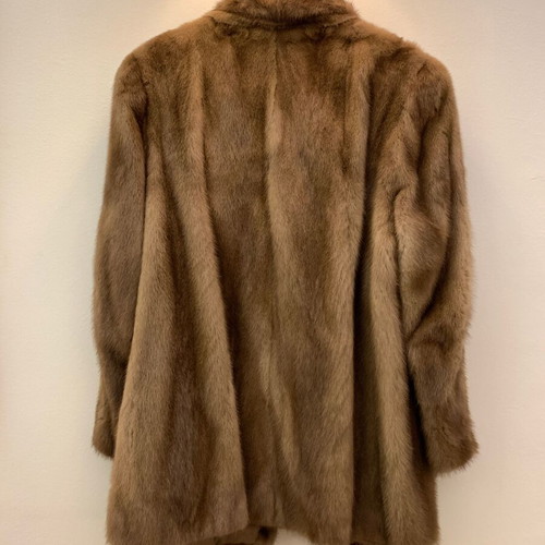 Mink fur coat like new, brown-beige