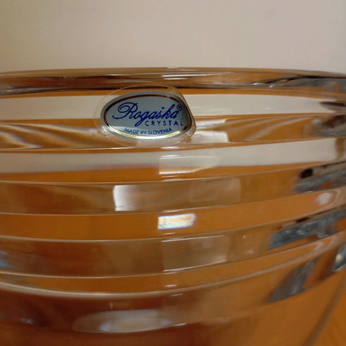 Crystal oval bowl Rogaska new, made in Slovenia