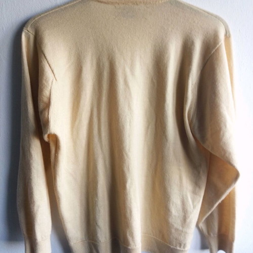 Wool cardigan men's like new, beige, size L-XL