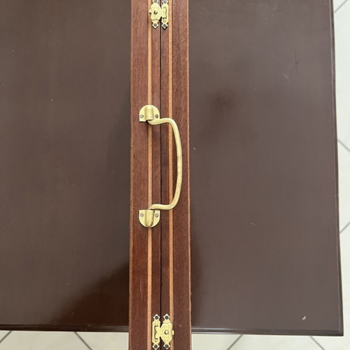 Wooden Backgammon Board Used, Foldable 44x38 cm with Dice and Checkers
