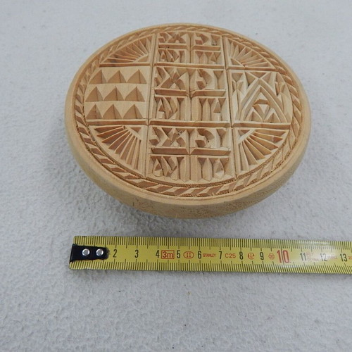 Wooden prosphora stamp, 12.5 cm diameter