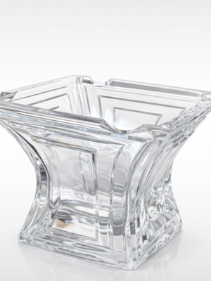 Vintage Nachtmann and Mikasa lead crystal vase and ashtray like new