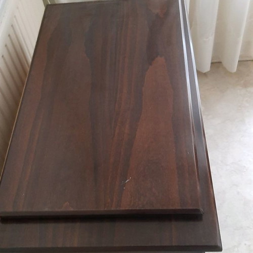TV cabinet used, lacquered wood with display cabinet