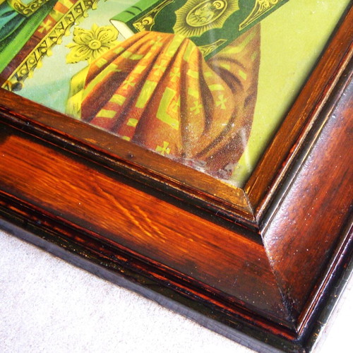 Saint Nicholas Orthodox Icon like new with authentic frame and glass 34x25.5 cm