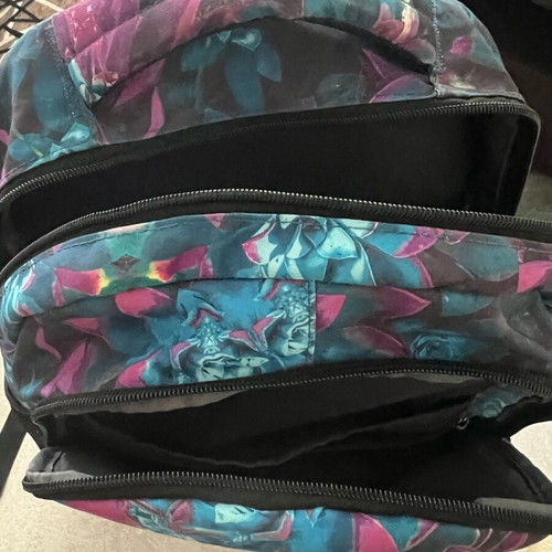 School backpack new, floral design