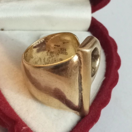 Anime 925 gold plated ring used, size 54