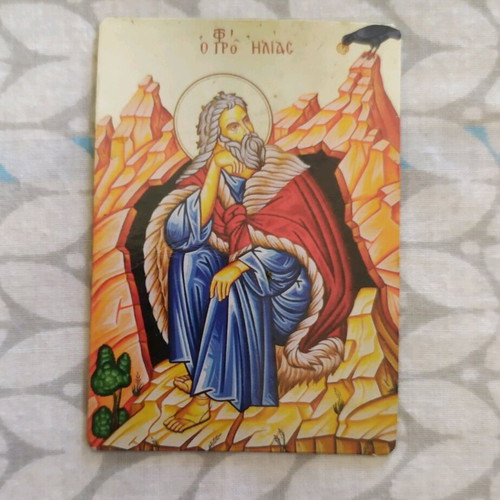 Religious magnet Prophet Elias like new, plastic