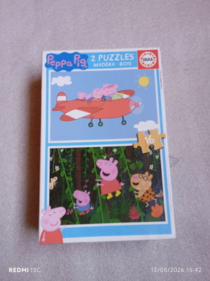 Peppa Pig Educa wooden puzzle set of 2 used
