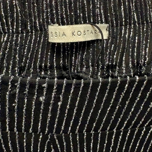 Vassia Kostara elastic pants with silver stripes, like new, one size