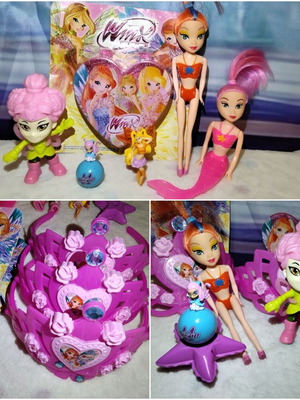 Winx dolls and figures used, pack with accessories