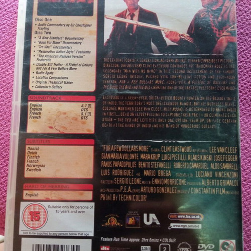 For a Few Dollars More DVD like new, special edition, subbed
