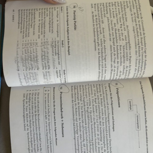 Deutsch für Studenten Grammatisches Arbeitsbuch used