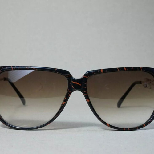 Italian Luxottica 8589 sunglasses used, black and brown