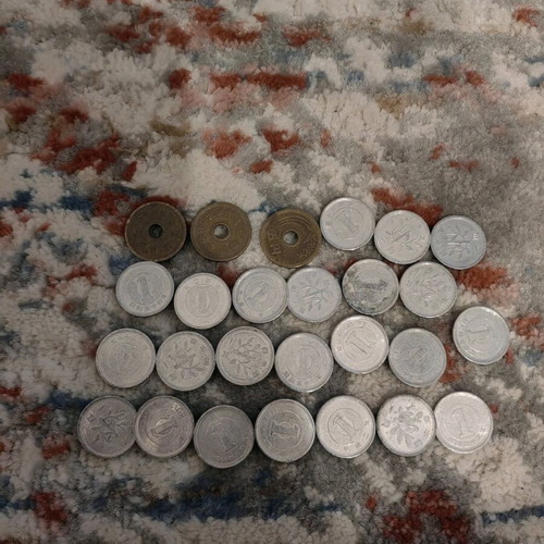 Japanese coins used, pack of 23 1 yen and 3 5 yen coins