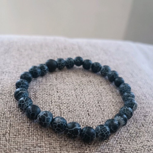 Men's bracelet with lava stone new