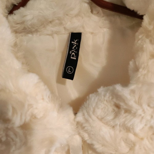 Pink Woman bolero fur like new, beige, size L
