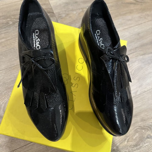 Classico leather platform shoes size 39, black
