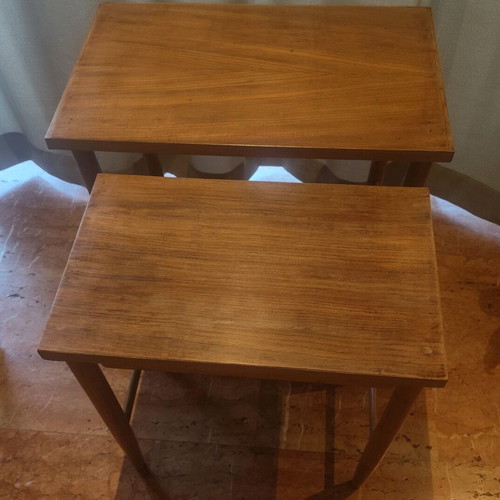 Danish teak nest tables like new, Danish Design