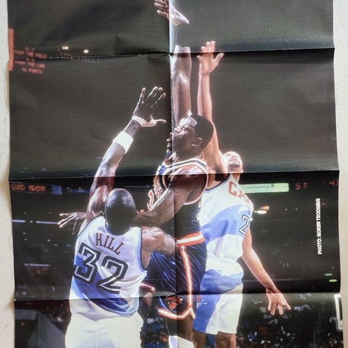 Rare double poster Patrick Ewing & Jason Kidd MATIES STO BASKET like new