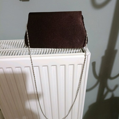 Velvet brown shoulder bag like new with two carrying options